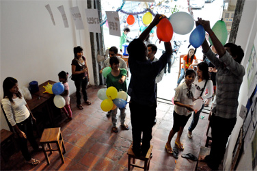 Staff celebrate Khmer New Year at Kinyei Cafe Shop Staff celebrate Khmer New Year at Kinyei Cafe Shop